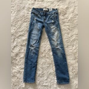 abercrombie Kids Blue Distressed Skinny Jeans sz 10